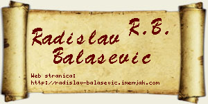 Radislav Balašević vizit kartica